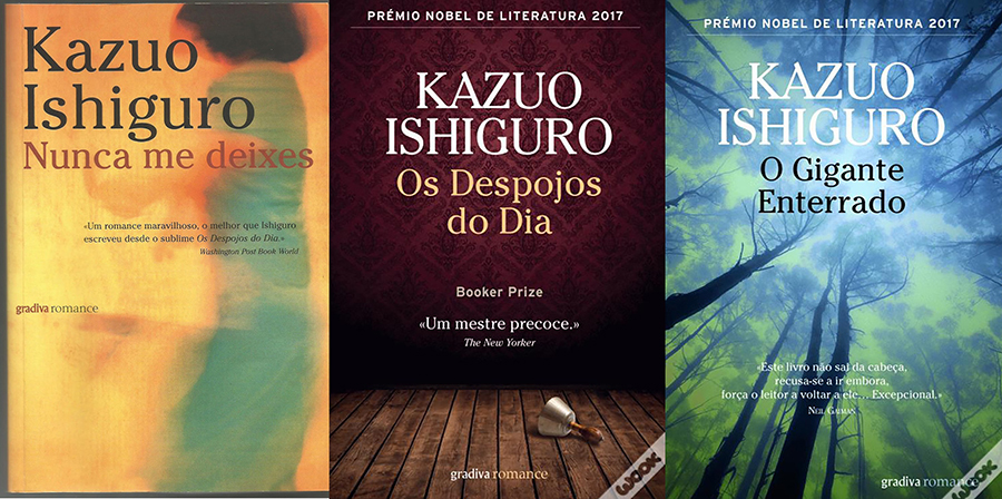 PRÉMIO NOBEL 2017 KAZUO ISHIGURO - livros